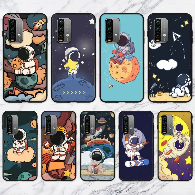 

Rejoice Astronaut Phone Case For Xiaomi9 10 11PRO LITE Redmi NOTE7 8 9 10A PRO K40 Poco3 Shell