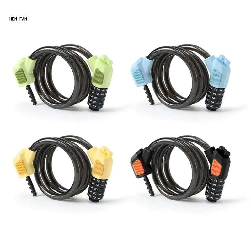 Сверхмощный противоугонный 5-значный сбрасываемый кодовый замок для велосипеда