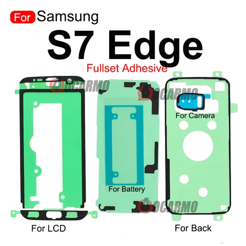 Для Samsung Galaxy S7 Edge S7edge передняя рамка ЖК-экран Водонепроницаемая наклейка задняя крышка клейкий аккумулятор замена