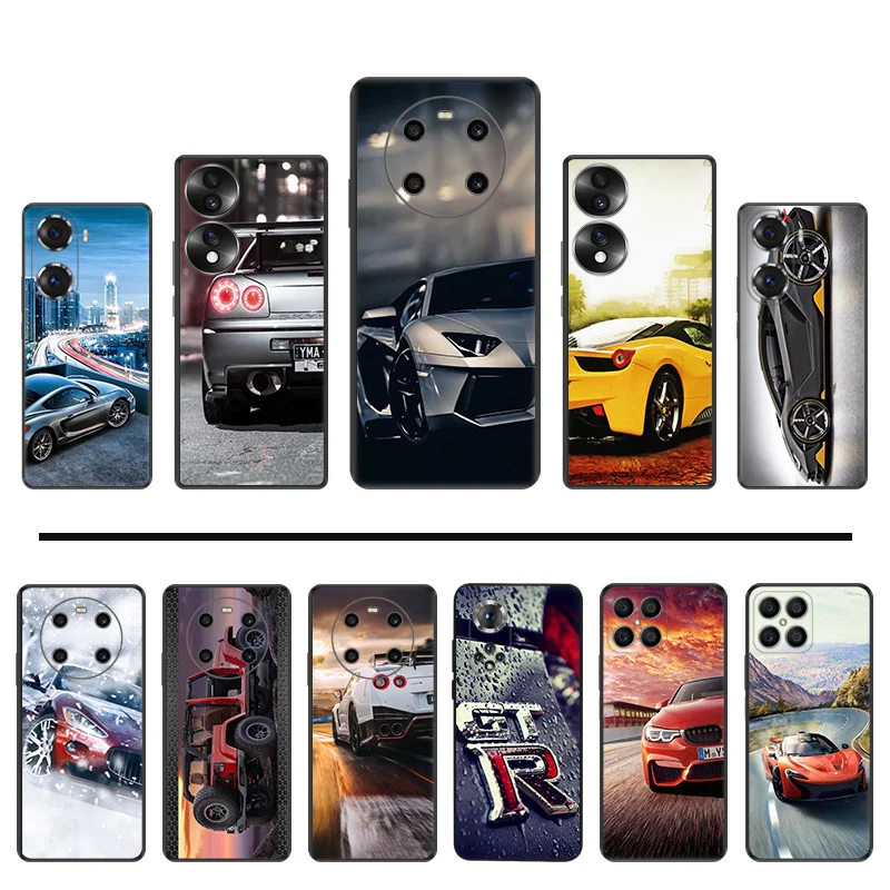

Silicone Phone Case for Huawei Honor X40 Play 6T 6C 9A 50 X9 X6 X7 X8 Magic4 60 70 Pro 8X 20 30i Super Car Art Soft Back Cover