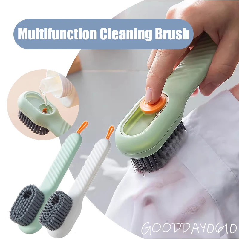 

Многофункциональная щетка для чистки, щетка для обуви с мягкой щетиной и автоматическим разрядом жидкости, бытовой инструмент для чистки