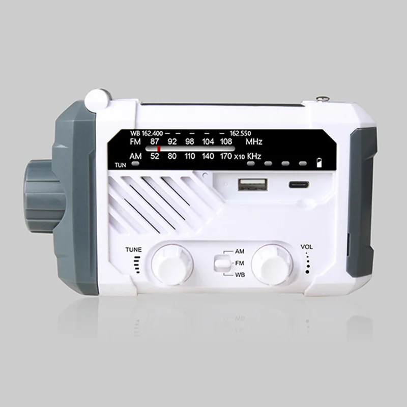 Солнечная AM/FM/WB радио ручной запуск портативный светильник аварисветильник