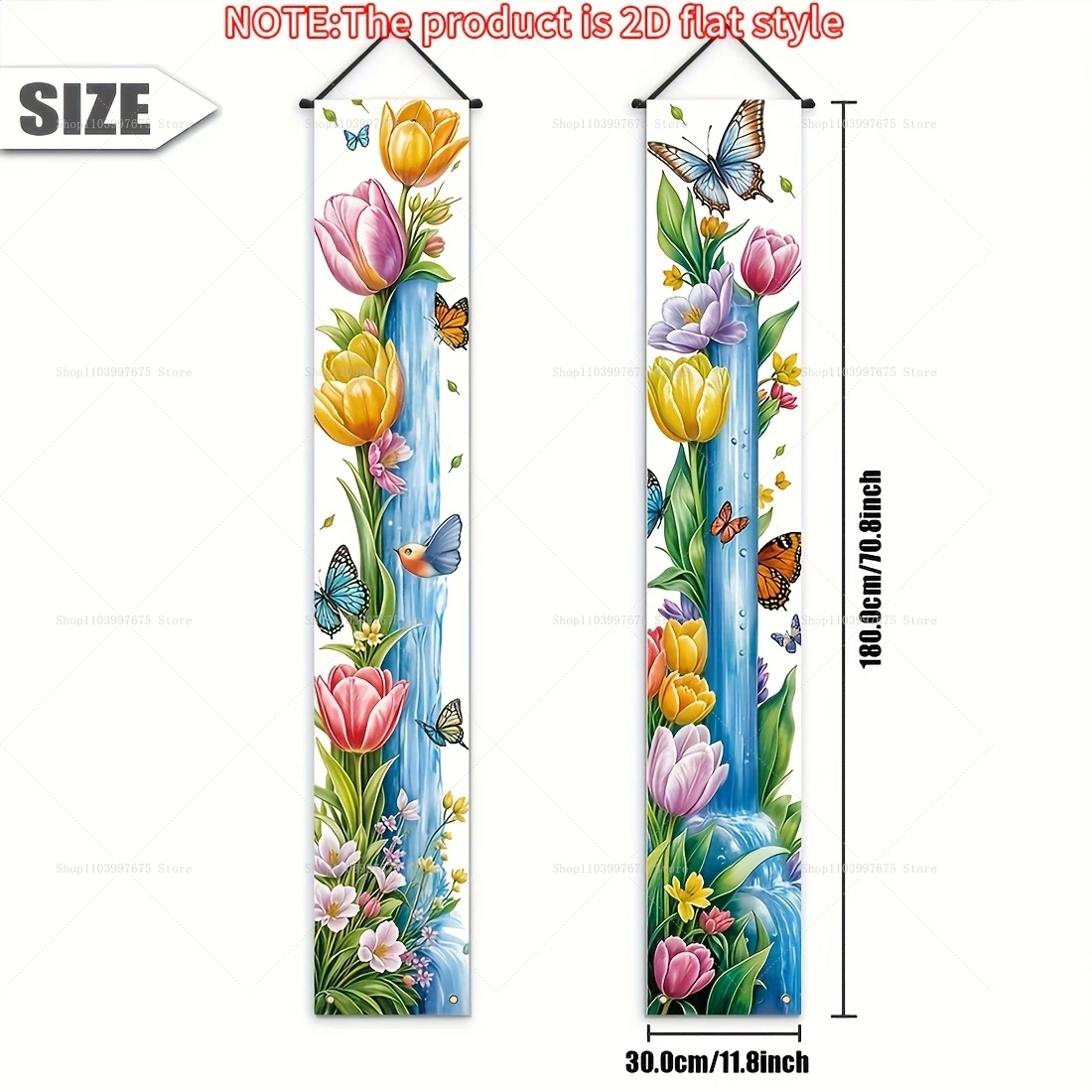 

Набор Баннеров «Весенние Цветы» 2D Для Декора: Украшения Для Входной Двери, Празднования Дней Рождения