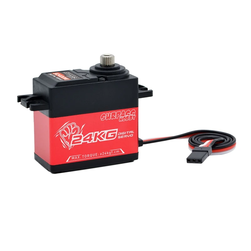 

SURPASS HOBBY S2400M 24KG Aluminum Frame Digital Steering Gear Servo for 1/8 1/10 RC Car Boat Robot