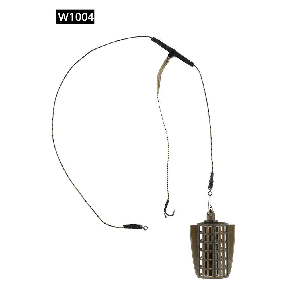 

Bait Cage Carp Fishing Trap Basket Feeder Holder Leader Core Line With Fish Hook Wire Cage Feeder For Coarse Lake River Fishing