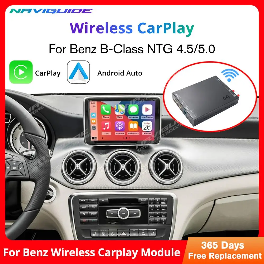 

NAVIGUIDE проводной и беспроводной CarPlay Android авто для Mercedes Benz B-Class W246 NTG 4,5 5,0 система с функцией Mirror Link