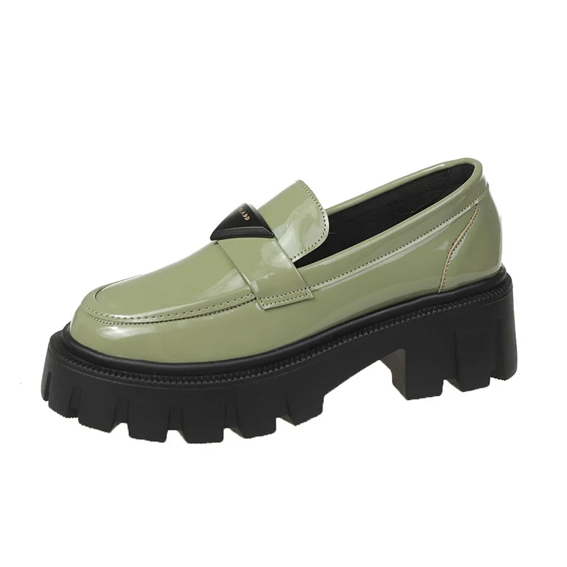 

Women's Loafers 2022 Spring and Autumn New British Style Leather Shoes Casual Thick-soled Shoes Women's Flat Shoes Women Shoes