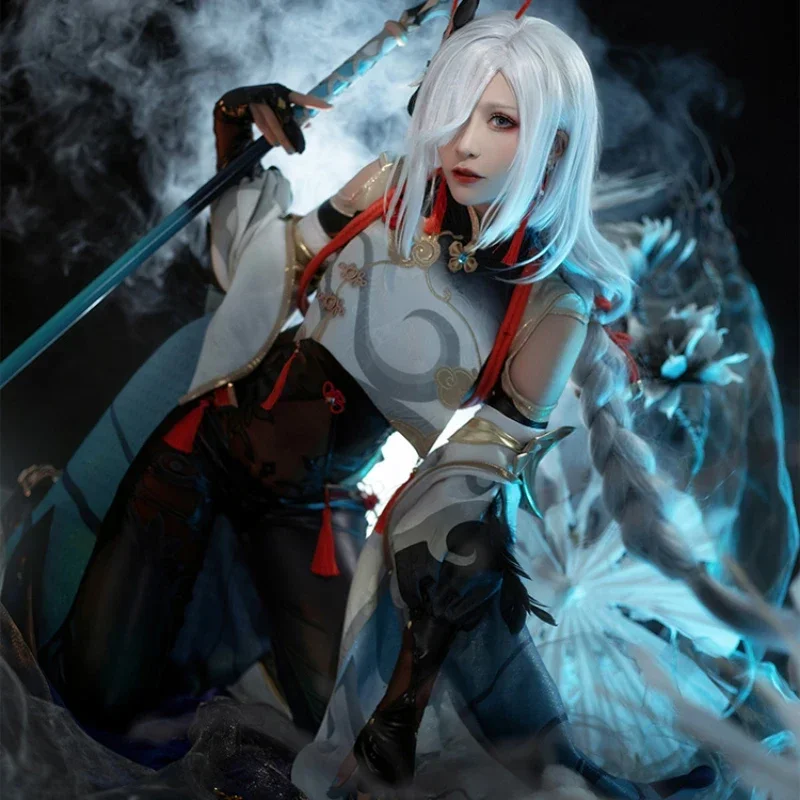Для Genshin Impact Shenhe костюмы для косплея аниме игра косплей Feminino Ganyu сексуальный