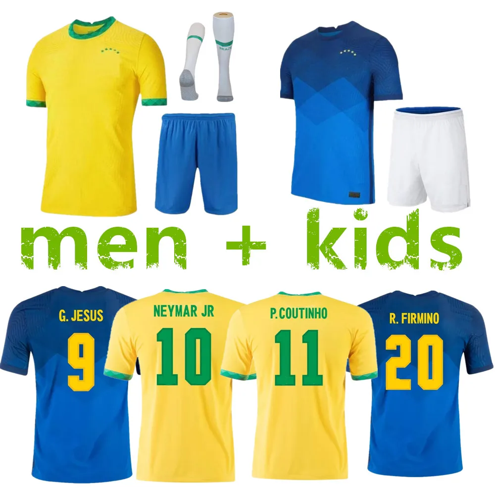 

2021 JESUS Soccer Jersey Camiseta futbol PAQUETA NERES COUTINHO bRAZILS Football Shirts FIRMINO MARCELO PELE brasil 20 21 Soccer Jersey