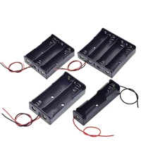 hot sell1x 2x 3x 4x 18650 battery holder storage box case 1 2 3 4 slot battery container with wire lead for arduino diy kit
