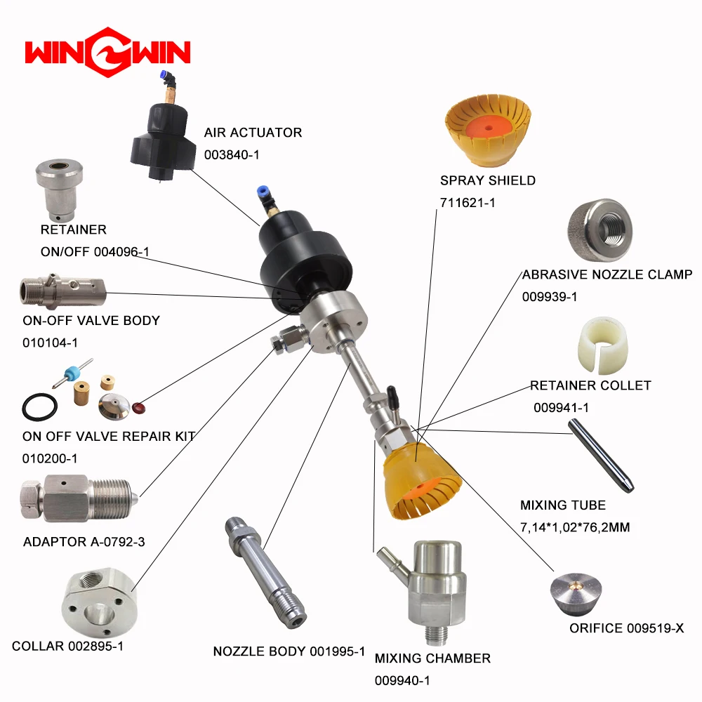 Waterjet 1/4 "мини-ошейник клапана вкл/выкл 710868-1 сопла диапозитивная оболочка 710869-1