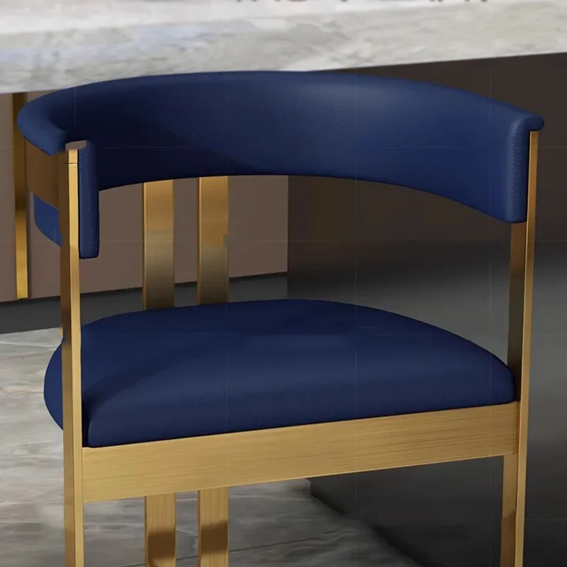 Бархатные барные стулья минималистичный металлический прием высокие офисная