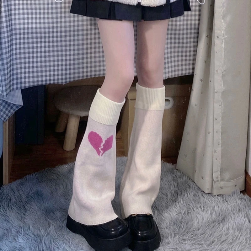 

Women's Lolita Socks Leg Warmers Knitted Long Knee Foot Cover Pile Pile Socks Ladies Girls Autumn Winter Leg Warmer Sock