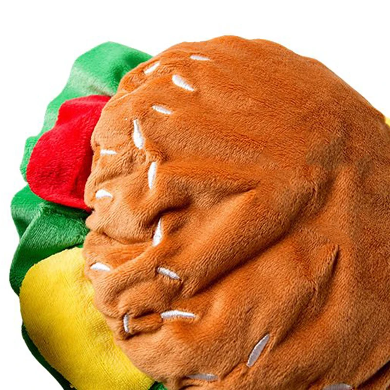 Шляпа гамбургера шляпа для кошек головной убор собак Элизабет регулируемое