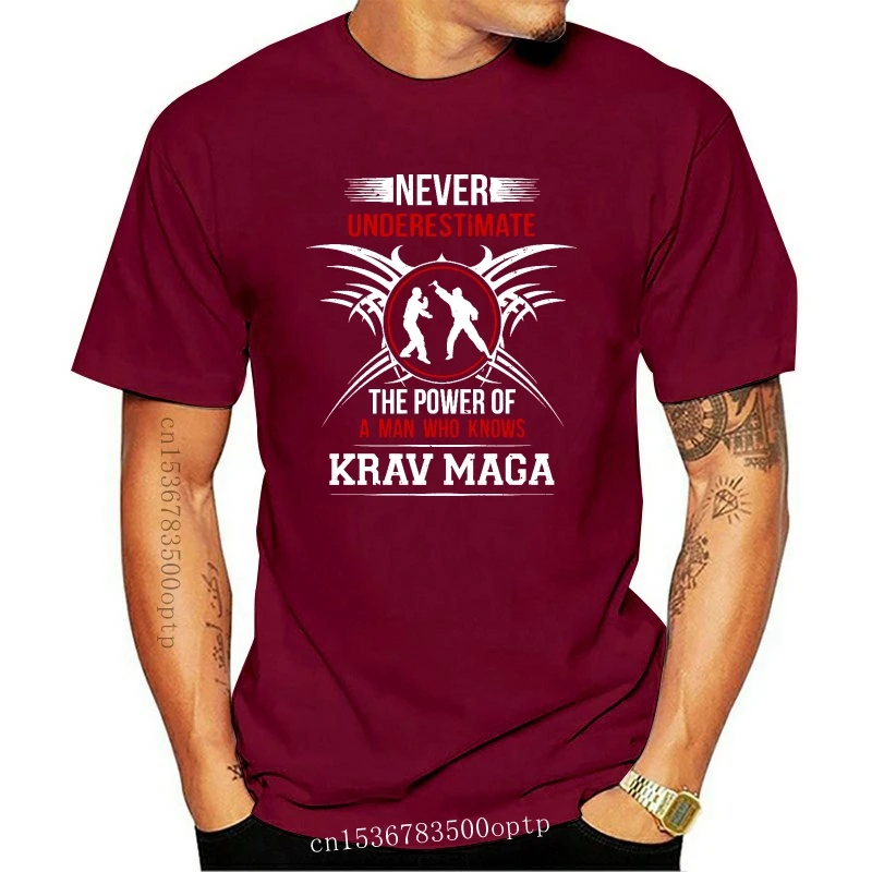 

Camiseta 100% de algodón para hombre, prenda de vestir, de entrenamiento, MMA, Krav, Maga, novedad