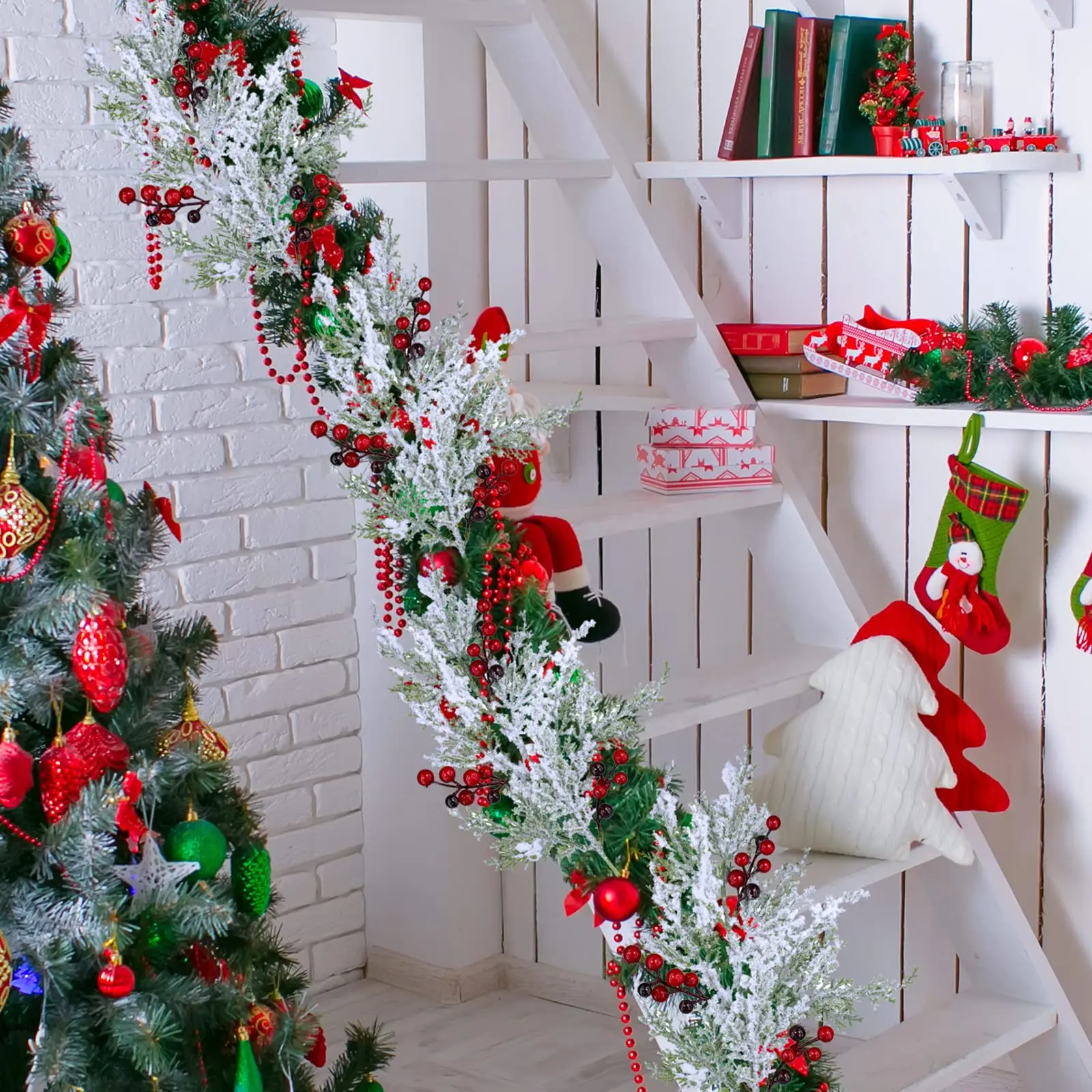 Рождественская красная ягода искусственный цветок Сосновая ветка елка