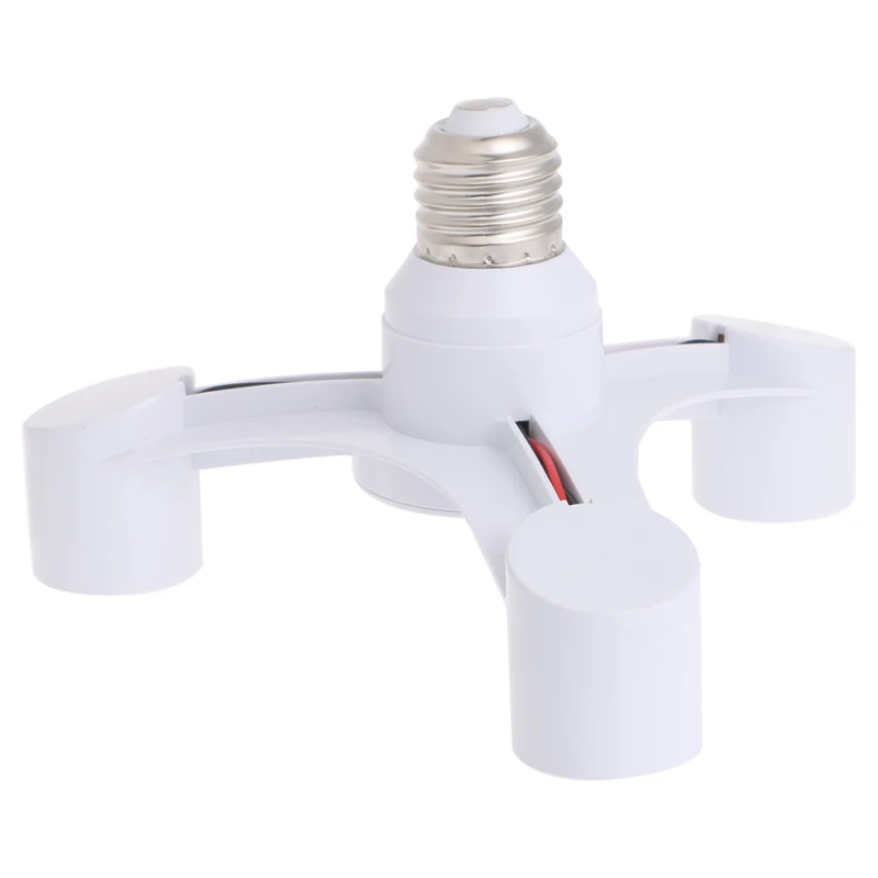 

3 In 1 E27 To 3E27 Base Socket Splitter LED Light Bulb Adapter Holder White 85WC