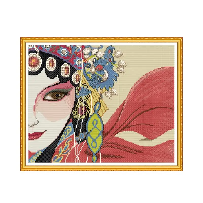 

Joy Sunday Ancient Beauty Pattern Counted Cross Stitch Kits 11CT 14CT DIY Printed Stamped Fabric Embroidery Kits