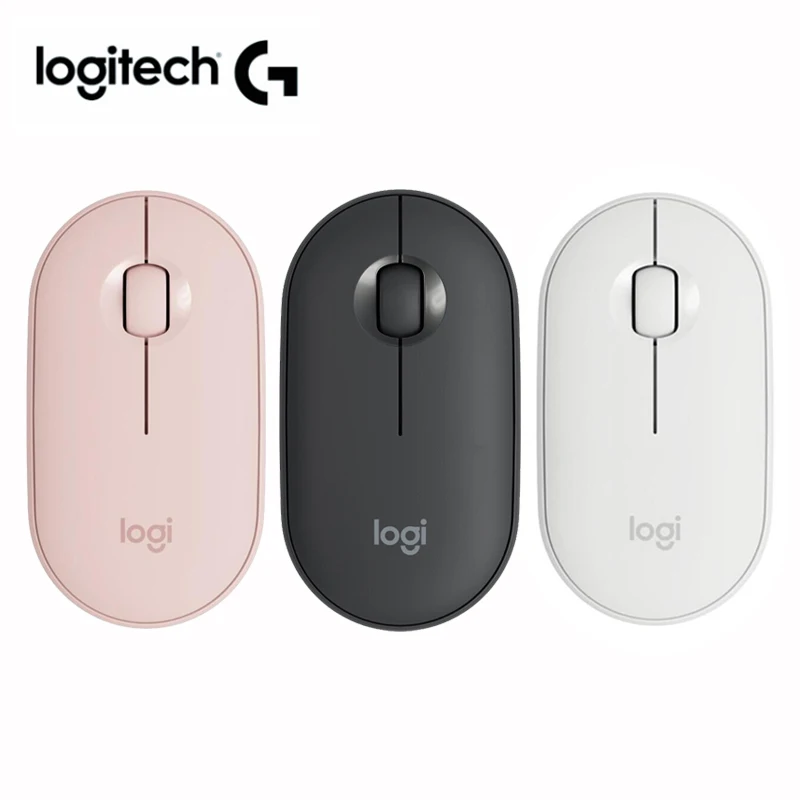 

Оригинальная Беспроводная Bluetooth-Мышь Logitech Pebble, 1000DPI, Высокоточная оптическая мышь для отслеживания, бесшумная мышь для ноутбука, ПК