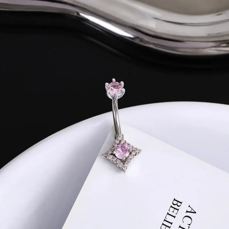 Фото ㉻ Кольца для пирсинга пупка Star Zircon в стиле Y2K для девушек, украшения для тела, модные украшения для пирсинга пупка для женщин, подарок №1