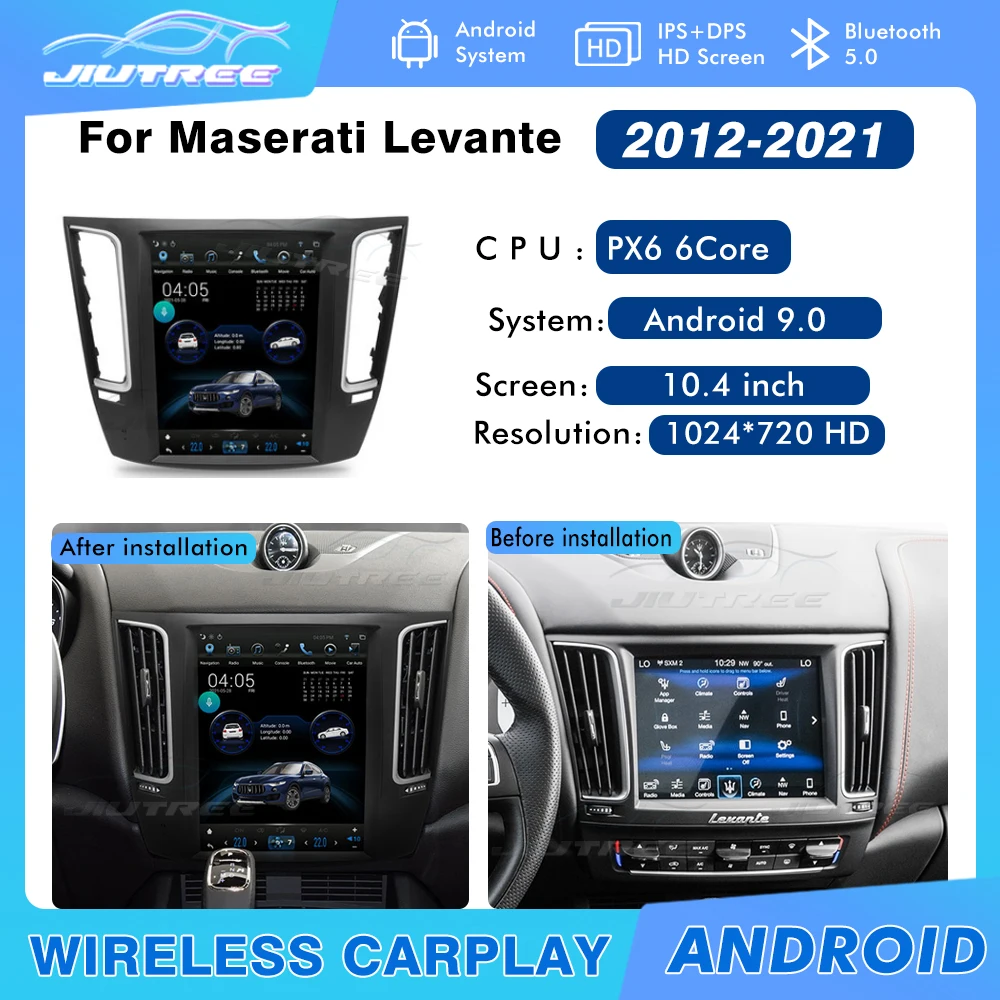 

Smart Car Radio For Maserati Levante 2012-2021 Central Control Navigation Large Screen Car Stereo Auto Radio Tesla Screen