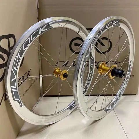 Колесная пара для V-образного тормоза из сплава SILVEROCK, 20 дюймов, 406, 451, обод тормоза 4 см, высокий профиль 74, 130, складные колеса для велосипеда Minivelo