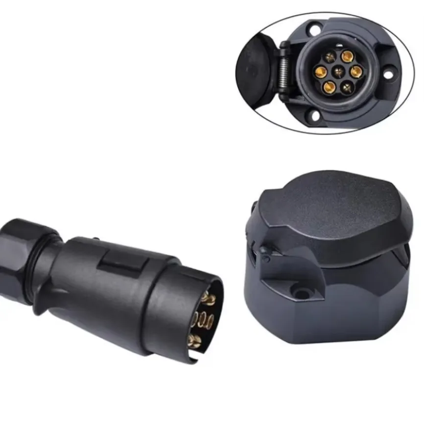 12 В 7-контактная розетка для автомобильного прицепа + вилка фаркоп электрический
