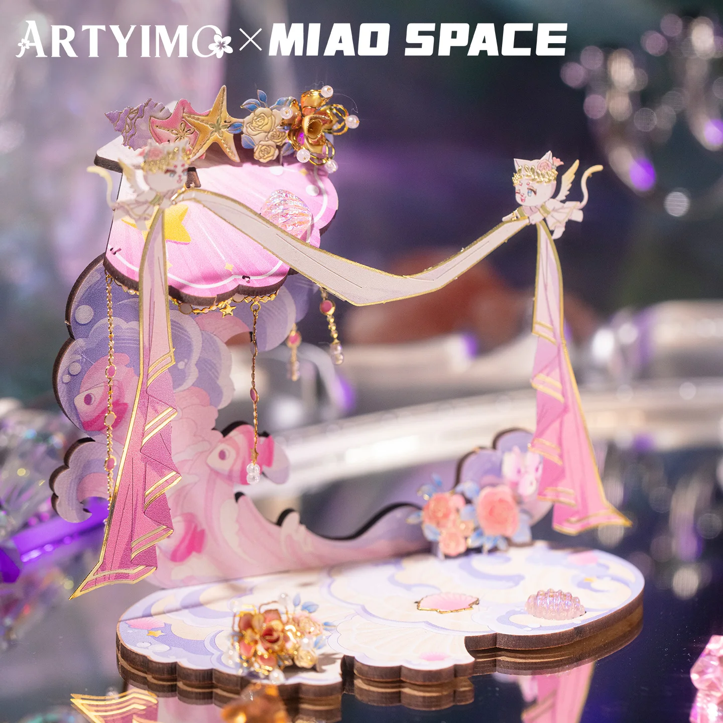 Фото ARTYIMO Venus MIAO 3D металлическая головоломка, набор для самостоятельной сборки, головоломка-тестер на логику, украшение для стола, подарок на Рождество, Хэллоуин, день рождения, коллекционный предмет №5