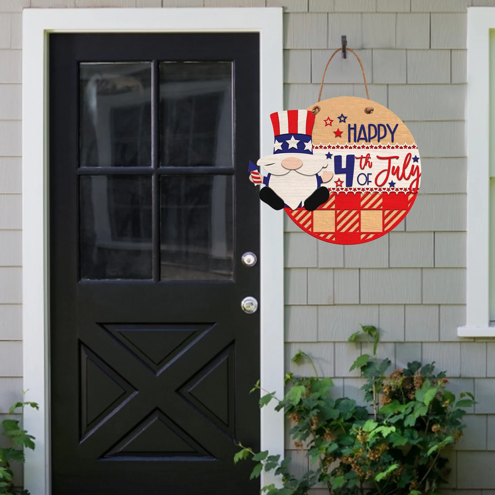 

4th Of July Independence Day Decorations Wooden Door Sign Patriotic Home Decor American Independence Day Party Supplies