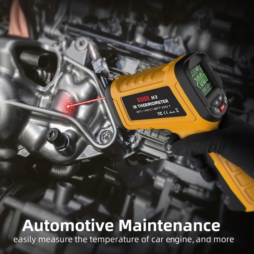 ИК-термометр BSIDE 50 ~ 1400C профессиональный цифровой Бесконтактный лазерный