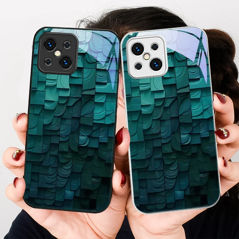 Splicing Stone Pattern For Find X5 X3 Lite Reno 6 4Z 5G OPPO A72 79 73 58 A54S OnePlus Nord N200 Tempered glass phone case