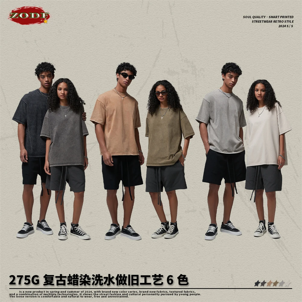 Мужские хлопковые футболки ZODF батик HY0594