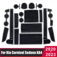 for kia carnival sedona ka4 2020 2021 2022 anti slip gate slot cup mat door groove non slip pad interior car styling accessories