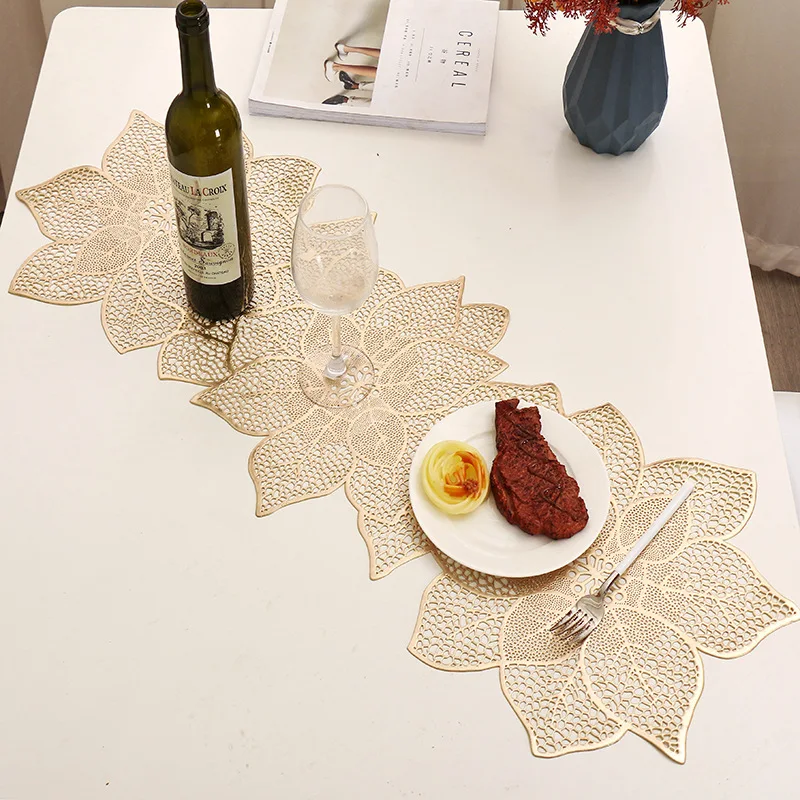 14x3 6-дюймовая настольная дорожка моющаяся подстилка баухинии с имитацией золота