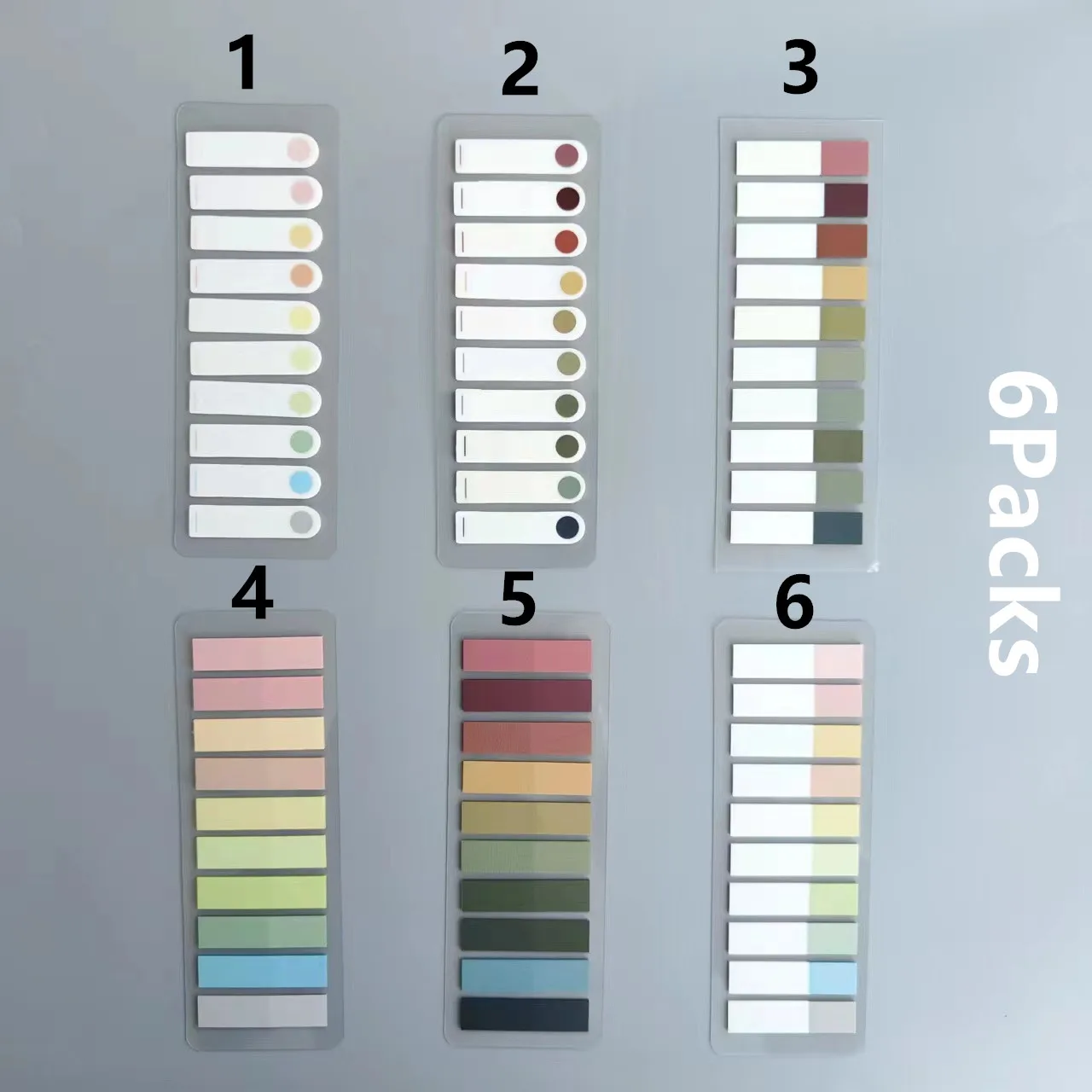 

6 упаковок, прозрачные самоклеящиеся блокноты, 1200 листов