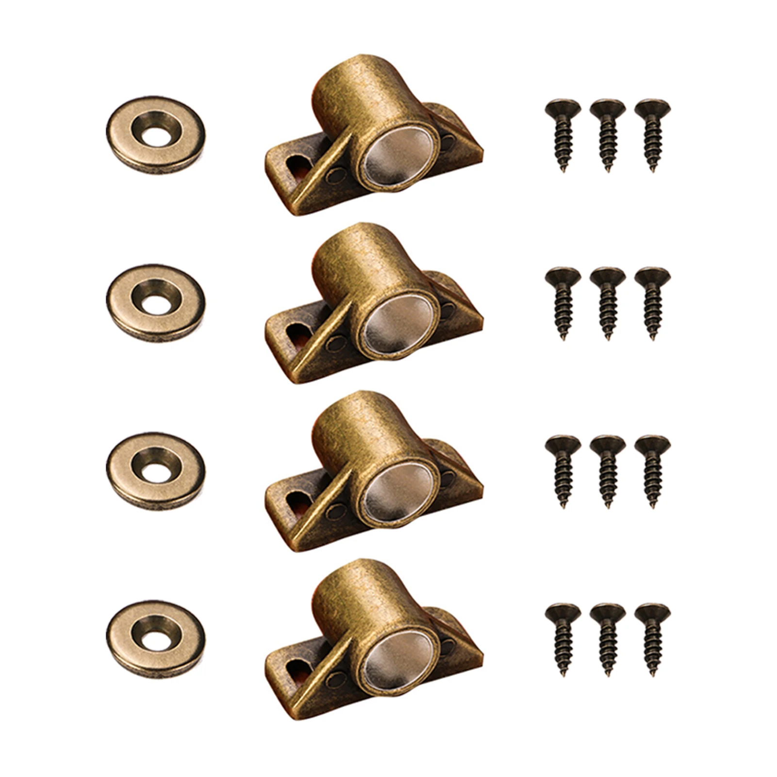 

4pcs/pack Retro Hardware Floor Mounted Anti Collision Zinc Alloy Home Accessories Door Stopper Office Strong Magnetic Holder