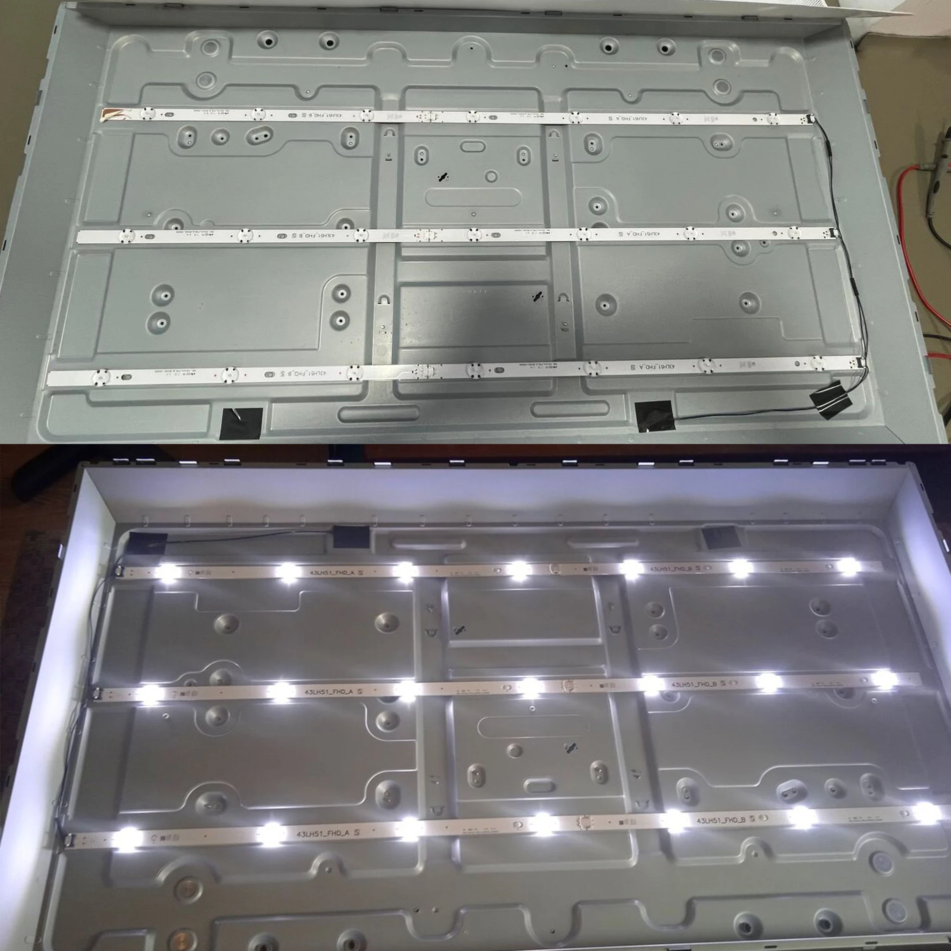 6 шт./компл. светодиодная лента для подсветки 43LH5100 43LH5700 43LH590 43LH51_FHD_A/B LF51_FHD_A LF51_FHD_B