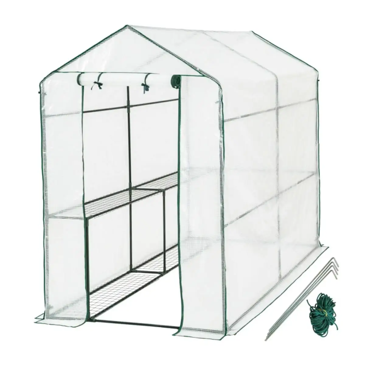 

Greenhouse With Shelf Cover PVC Material Plants Flower House Outdoor Tent House Waterproof Cold resistant 186x120x190cm