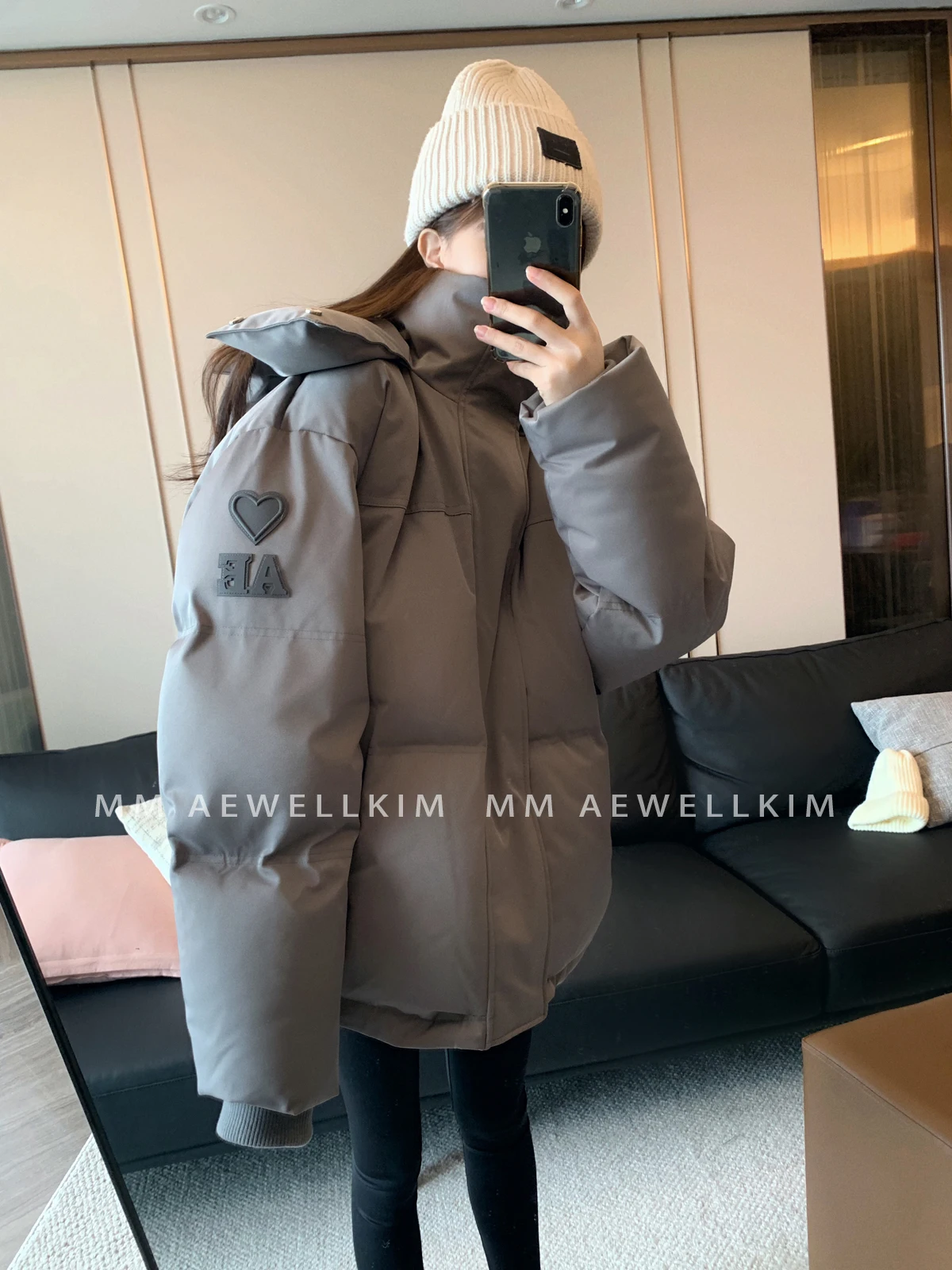 Ader error fashion down jacket men and women's new winter lovers white duck down Korean design bread jacket