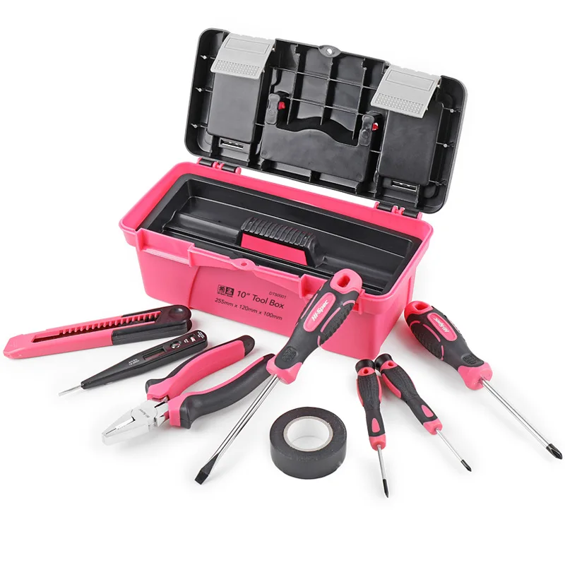 

8pcs Home Repair Kit Combination Tool Set DIY Children's Tool Set Pink Hand Tools Set
