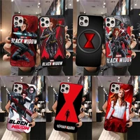 black widow marvel heroes phone case for iphone 13 12 11 pro mini xs max 8 7 plus x se 2020 xr cover