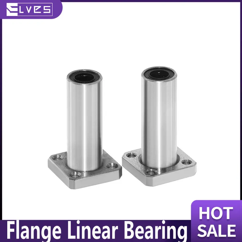 

ELVES 3D Printer Parts LMK6LUU/LMK8LUU/LMK10LUU/LMK12LUU Long Type Rectangular Flange Linear Bearing CNC Linear Bush