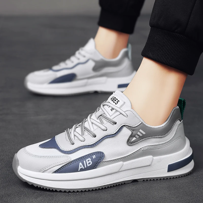 Кроссовки для мужчин Вулканизированная подошва спортивная обувь на шнуровке