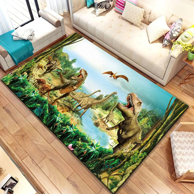 3D Jurassic Dinosaur Dragon Printed Carpet for Living Room Rugs Camping Stranger Things Picnic Mat Anti-Slip Yoga Mat Fans Gift