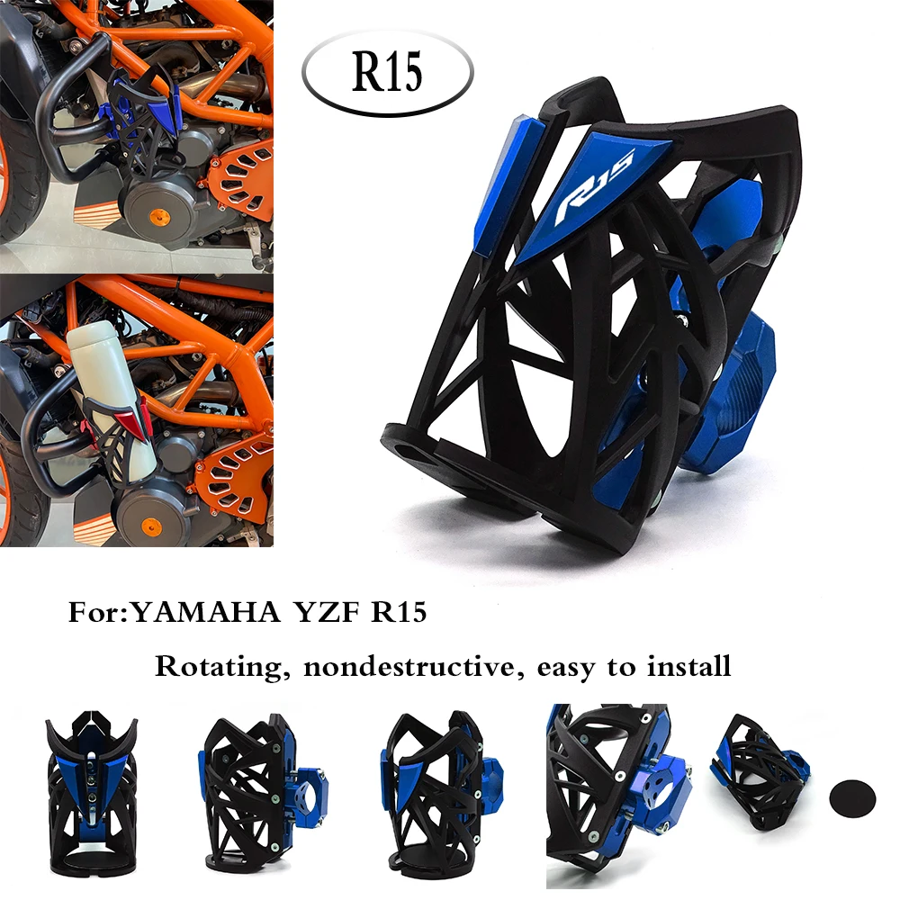 

NEW Water Bottle Cup For YAMAHA YZF R15 R 15 r15 V2 V3 V4 Motorcycle Drink Thermos Cup Holder Sdand R15 LOGO