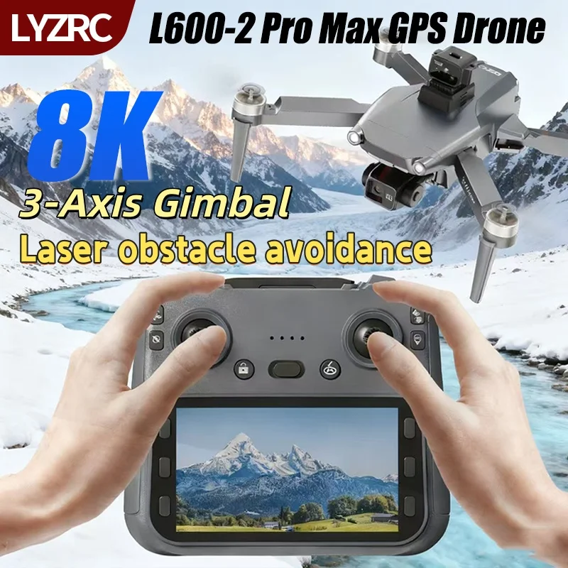 Фото ГОРЯЧАЯ профессиональная двойная камера 8K HD, новый L600-2 MAX GPS-дрон, 5 км, 3-осевой подвес, 360 градусов, предотвращение препятствий, бесщеточный квадрокоптер, игрушка №1