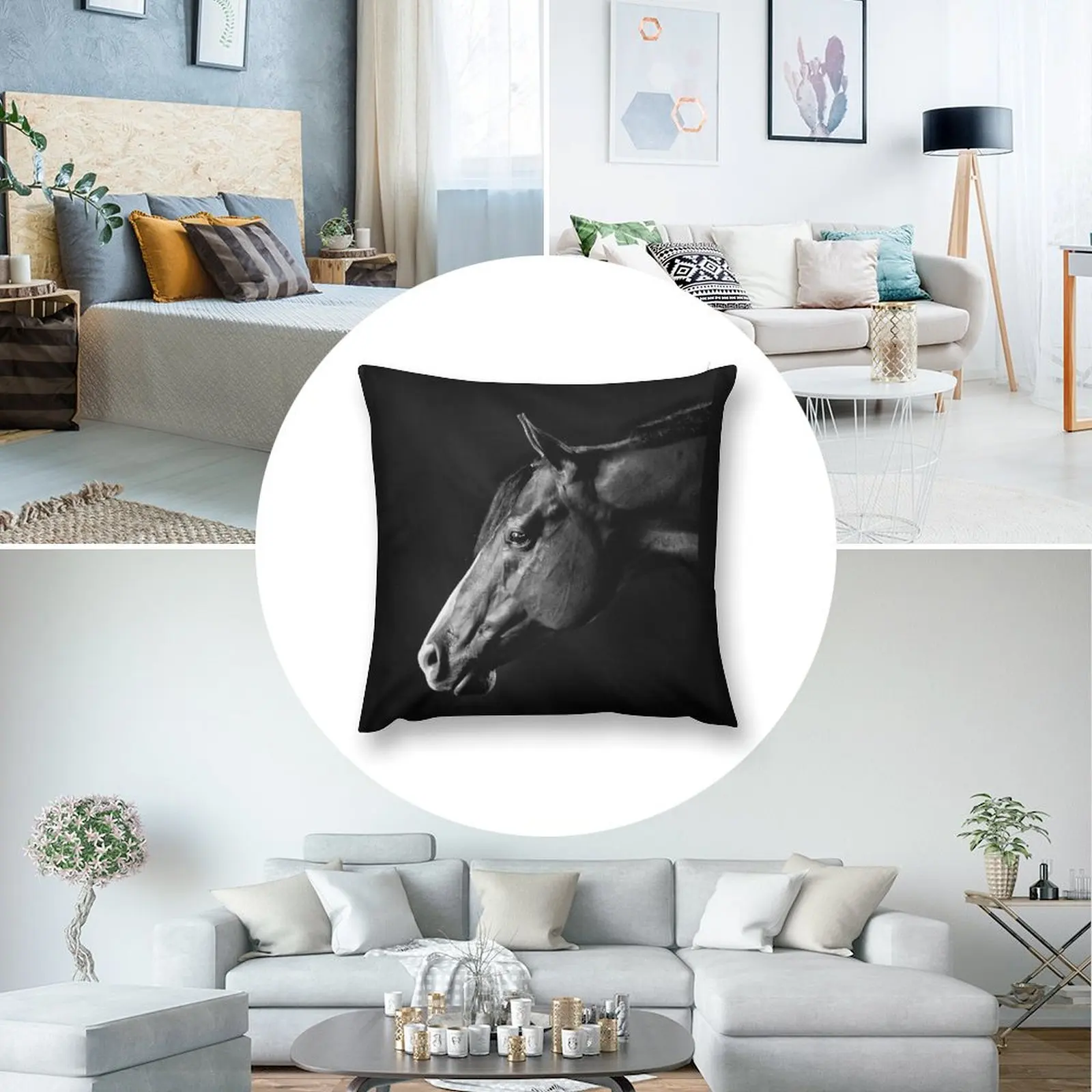 Четверть Лошади гелдинг портрет диванная подушка подушки для декоративного
