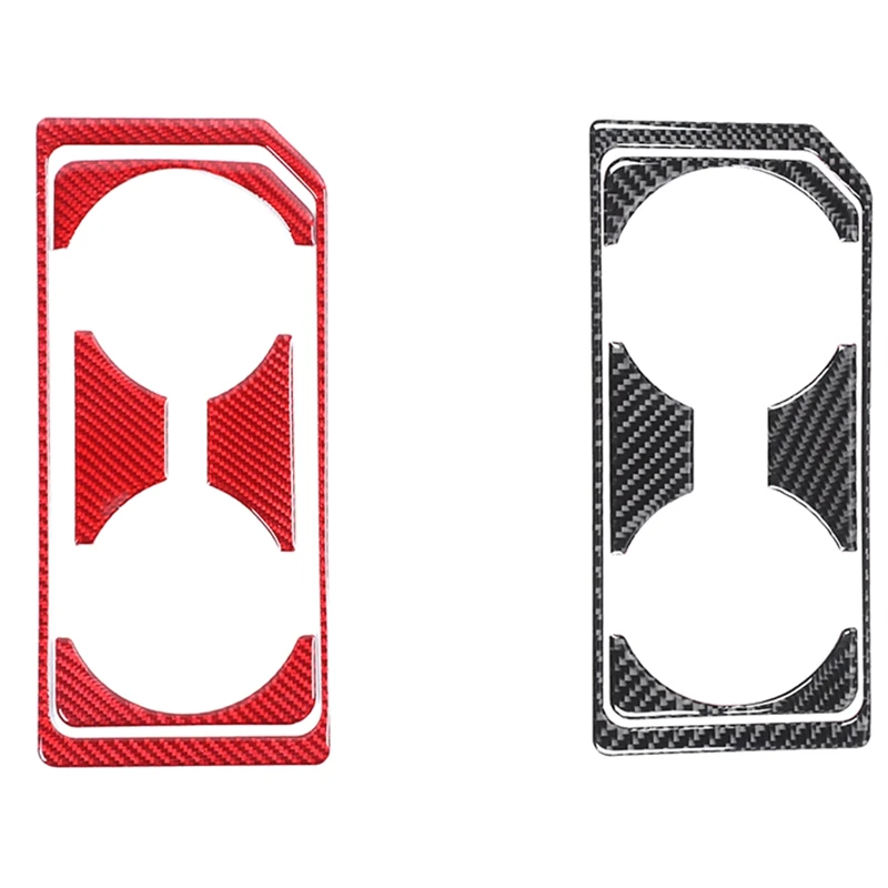 

Carbon Fiber Front Water Cup Holder Panel Cover Trim For Ford F-150 2015-2020 Accessories