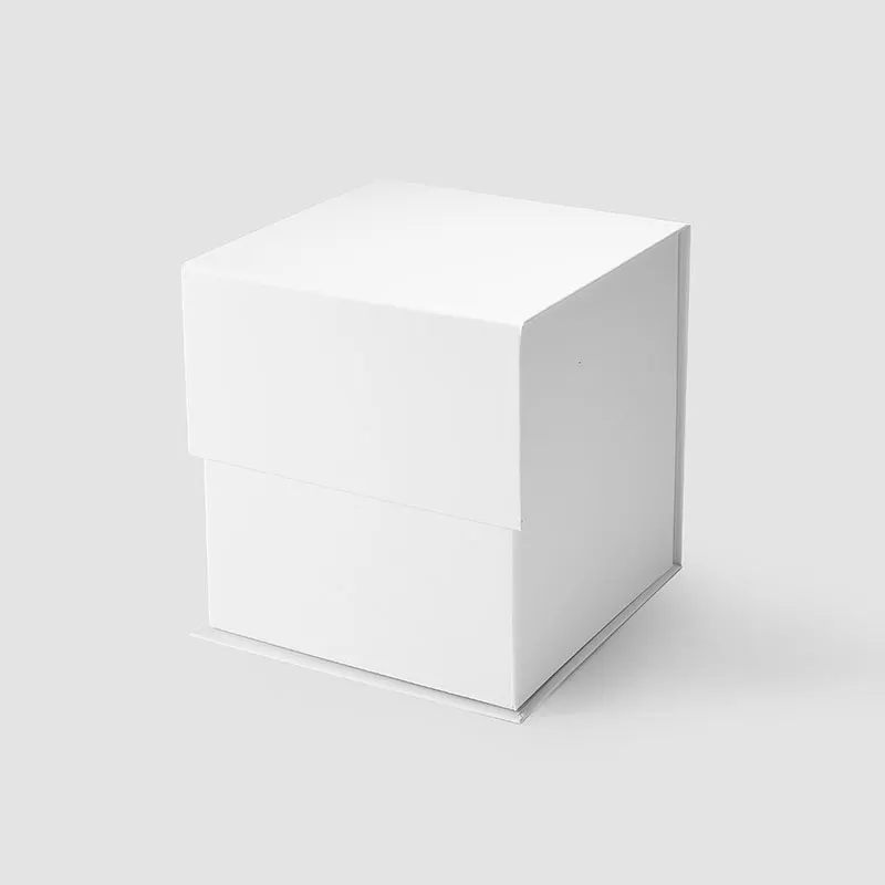17.5x17.5x17.5cm | 6.9x6.9x6.9in A6 Cube White And Black Magnetic Lid Gift Hamper Boxes