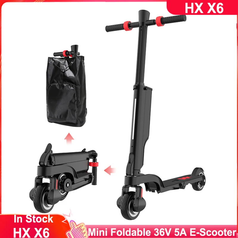 USA Stock Folding HX X6 Electric Skateboard scooter Bicycle Foldable Kick Scooter 36V 5Ah Escooter mini scooter 10kg